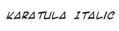 Schrift Karatula Italic