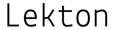 Schrift Lekton