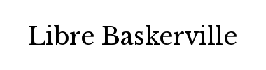 Schrift Libre Baskerville