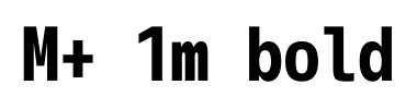 Schrift M+ 1m bold
