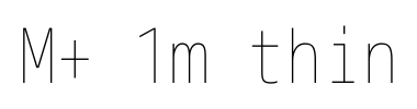Schrift M+ 1m thin