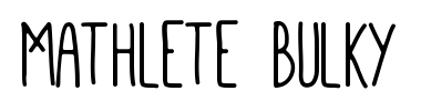 Schrift Mathlete Bulky