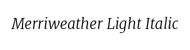 Schrift Merriweather Light Italic