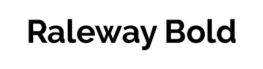 Schrift Raleway Bold