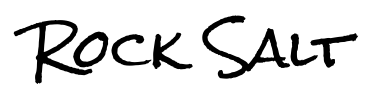 Schrift Rock Salt