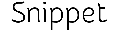 Schrift Snippet