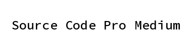Schrift Source Code Pro Medium