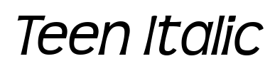 Schrift Teen Italic