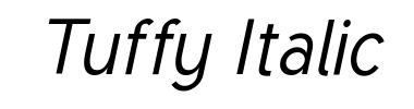 Schrift Tuffy Italic