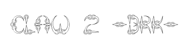 Schrift CLAW 2 -BRK-