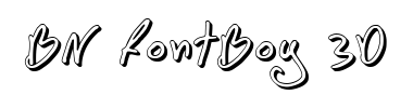 Schrift BN FontBoy 3D