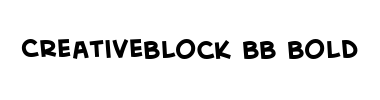 Schrift CreativeBlock BB Bold