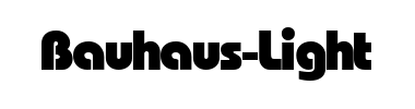 Schrift Bauhaus-Light