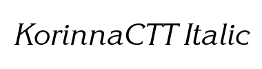 Schrift KorinnaCTT Italic