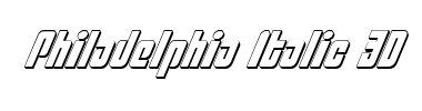Schrift Philadelphia Italic 3D