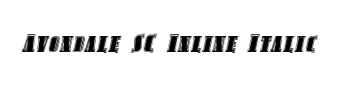 Schrift Avondale SC Inline Italic