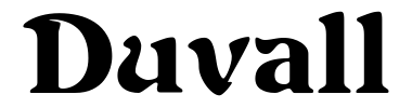Schrift Duvall