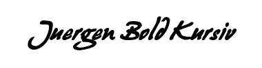 Schrift Juergen Bold Kursiv