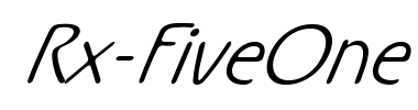 Schrift Rx-FiveOne