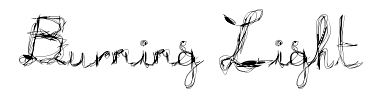 Schrift Burning Light