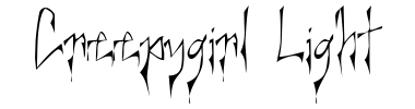 Schrift Creepygirl Light