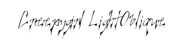 Schrift Creepygirl LightOblique
