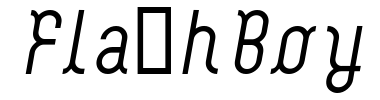 Schrift FlashBoy