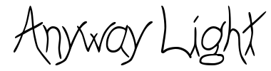 Schrift Anyway Light