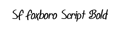 Schrift SF Foxboro Script Bold