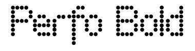 Schrift Perfo Bold