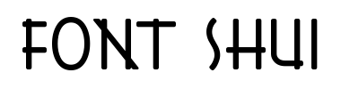 Schrift Font Shui