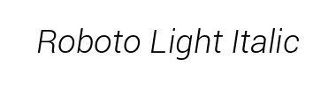 Schrift Roboto Light Italic