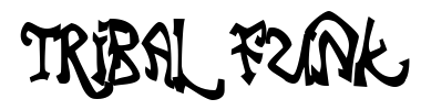 Schrift Tribal Funk