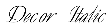 Schrift Decor Italic