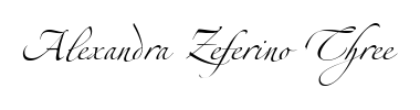 Schrift Alexandra Zeferino Three