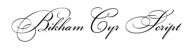 Schrift Bikham Cyr Script