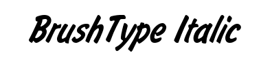 Schrift BrushType Italic