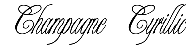 Schrift Champagne Cyrillic