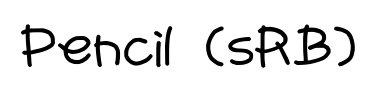 Schrift Pencil (sRB)