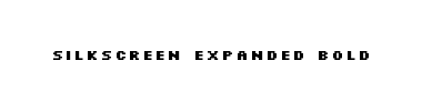 Schrift Silkscreen Expanded Bold