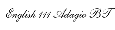 Schrift English 111 Adagio BT