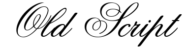 Schrift Old Script