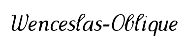 Schrift Wenceslas-Oblique