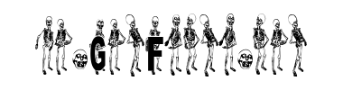 Schrift DANCING-DEAD