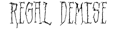 Schrift Regal Demise