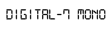 Schrift Digital-7 Mono