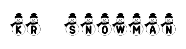 Schrift KR Snowman