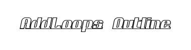 Schrift AddLoops Outline