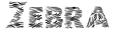 Schrift Zebra