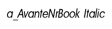 Schrift a_AvanteNrBook Italic